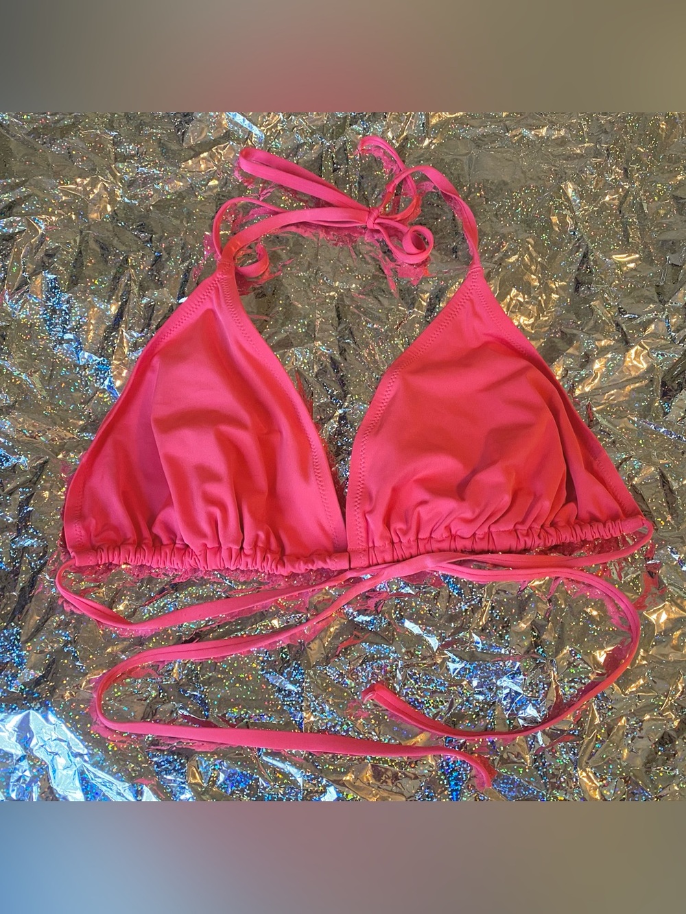 Hot Bubblegum Pink Bikini Top